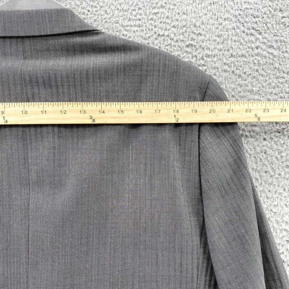 Vince Camuto Jacket Adult 48L Gray Striped Wool Slim Fit Blazer Coat Formal Mens